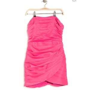 **NWT** DO+BE Pink Ruched Wrap Tube Dress